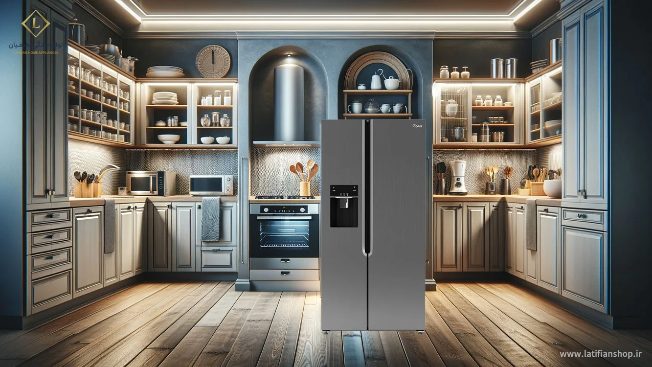 features of gplus refrigerator مشخصات یخچال فریزر ساید بای ساید جی پلاس