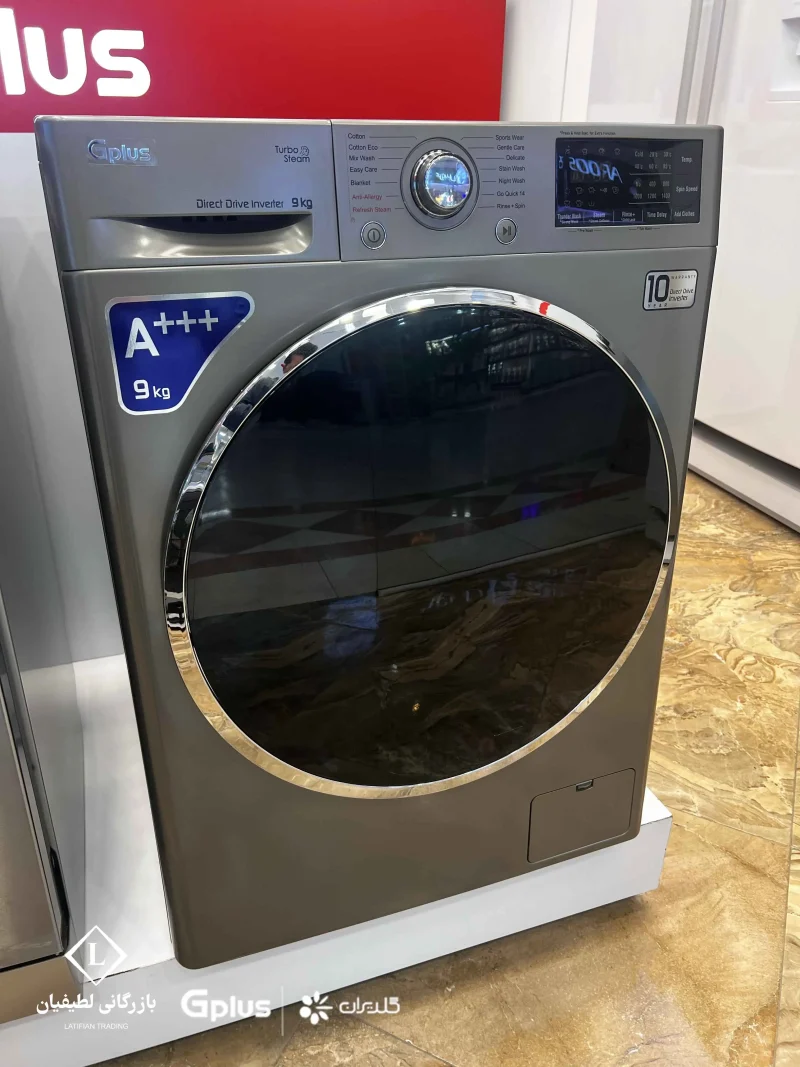 laundry gplus model gwm p990s 2 2 ماشین لباسشویی جی پلاس مدل GWM-M990 ظرفیت 9 کیلوگرم